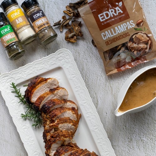 Pavo al horno con salsa de...